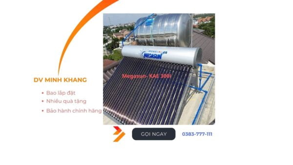 Máy nước nóng NLMT megasun 300L KAE