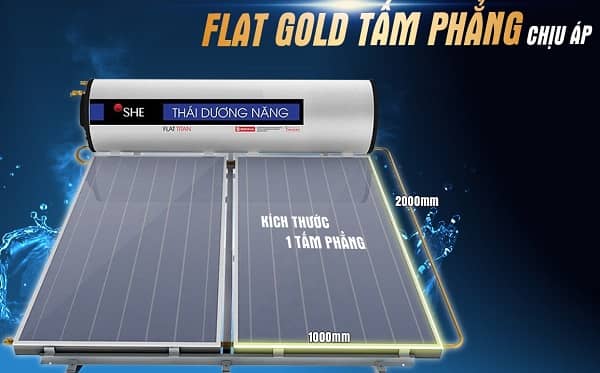 Máy nước nóng Sơn Hà tấm phẳng Flat Gold Máy nước nóng Sơn Hà tấm phẳng Flat Gold