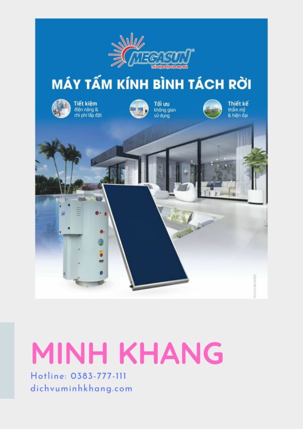 Máy Nước Nóng Megasun Tấm Phẳng Bình Tách Rời 1