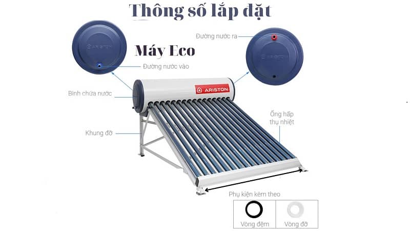 Máy Nước Nóng Năng Lượng Mặt Trời ARISTON ECO2 Máy Nước Nóng Năng Lượng Mặt Trời ARISTON ECO2