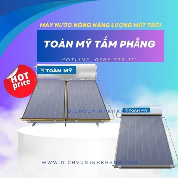 Máy nước nóng mặt trời Toàn Mỹ tấm phẳng