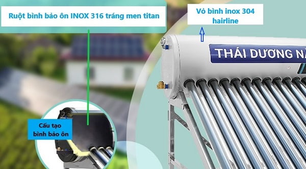 Máy nước nóng năng lượng mặt trời Sơn Hà TiTan Máy nước nóng năng lượng mặt trời Sơn Hà TiTan