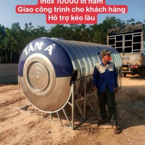 Bồn inox Tân á - Đại Thành nằm ngang