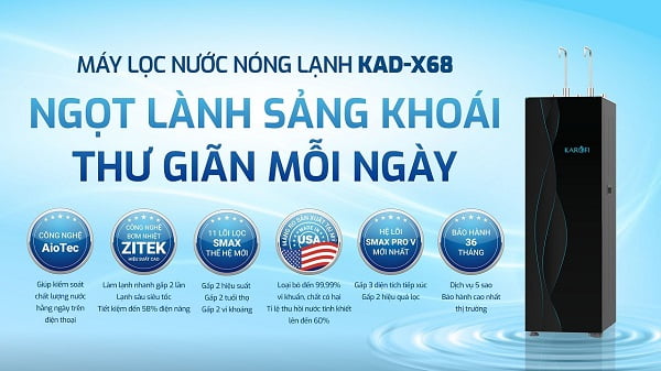 Máy lọc nước Karofi KAD-X68 Máy lọc nước Karofi KAD-X68