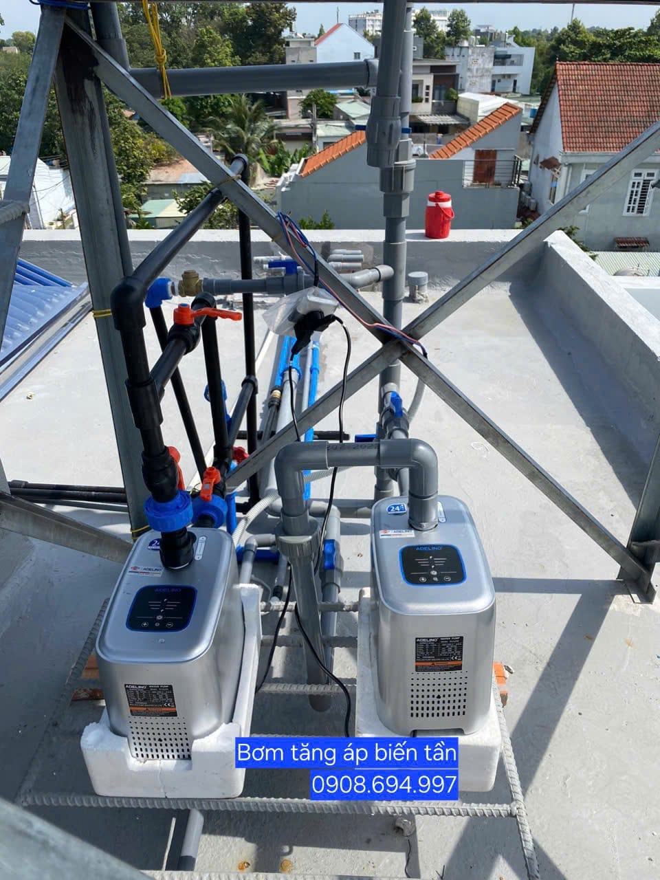 Máy Bơm Tăng Áp Biến Tần Adelino 300W – AZ200