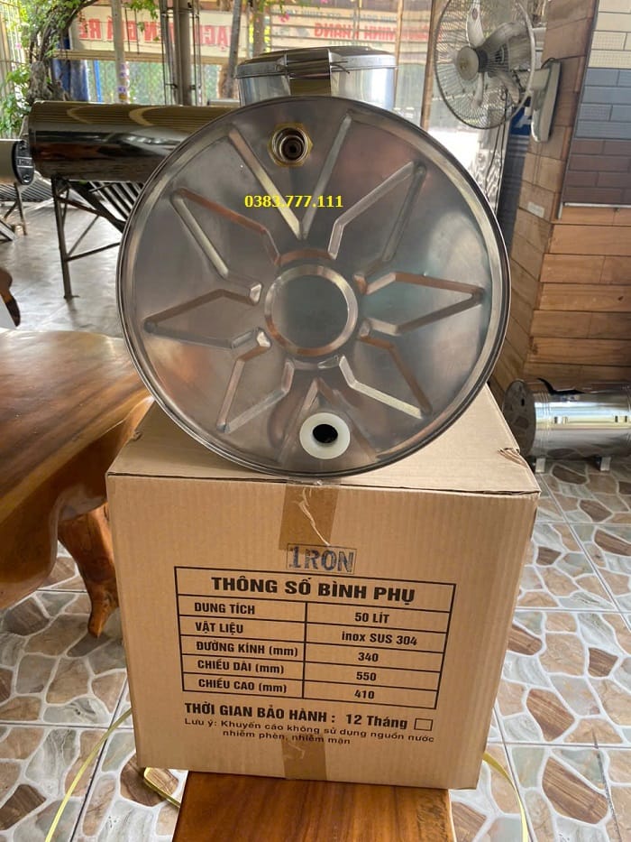 Bồn nước phụ 50L inox 304 Bồn nước phụ 50L inox 304