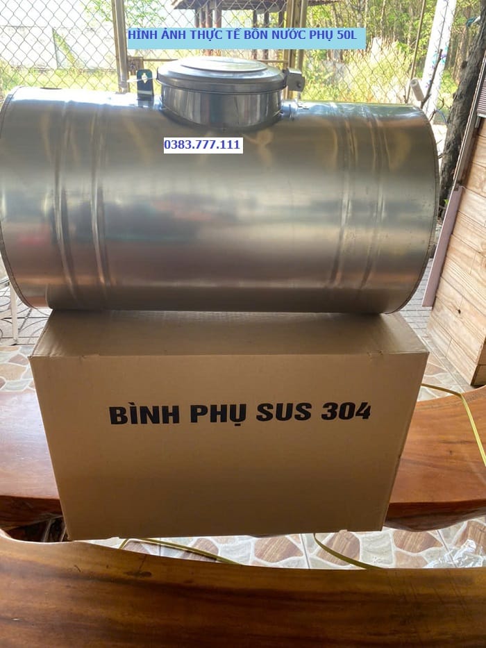 Bồn nước phụ 50L inox 304 Bồn nước phụ 50L inox 304